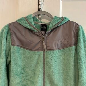 The North Face full zip fleece jacket | Girls XL (18) | Green